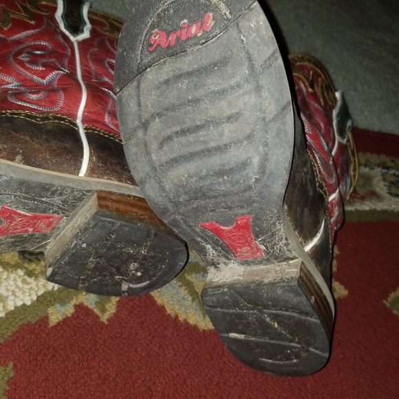 Brown and Red Ariet Boots - Picture 3 of 7